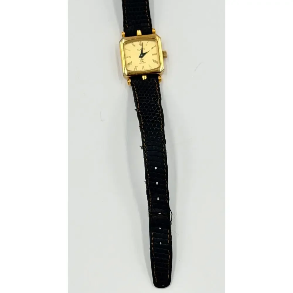 Vintage Swiss Gucci Gold Plated Women Ladies Watch For Parts Or Repair